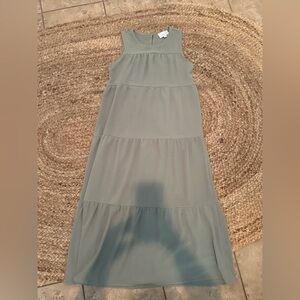RUFFLE TANK MAXI DRESS